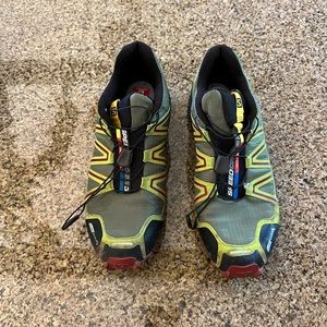 Salomon Speedcross 3 Trail Running Hiking shoes Multi Color Green Size 9 US